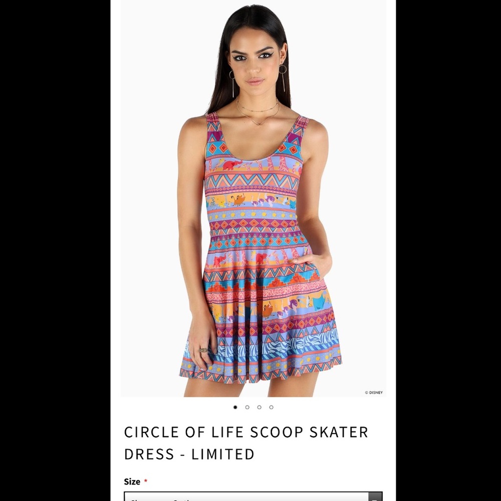 BlackMilk Circle Of Life Scoop Skater Dress